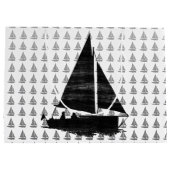 Grand Sac Cadeau Voilier de style d'impression typographique (Dos)