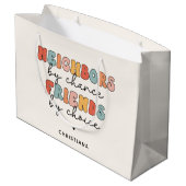 Grand Sac Cadeau Voisins rétro personnalisés par Chance Amis par ch (Dos Angle)