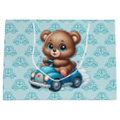 Grand Sac Cadeau Voitures Ourson (Devant)
