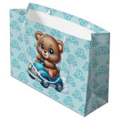 Grand Sac Cadeau Voitures Ourson (Dos Angle)