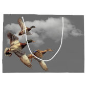 Grand Sac Cadeau Vol de canards de Mallard pour l'anniversaire (Dos)