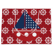 Grand Sac Cadeau Volant nautique (Devant)