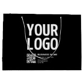 Grand Sac Cadeau Votre logo avec QR code et texte modifiables (Dos)