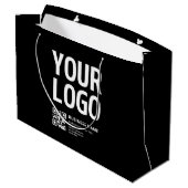 Grand Sac Cadeau Votre logo avec QR code et texte modifiables (Dos Angle)