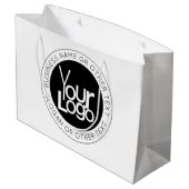 Grand Sac Cadeau Votre logo d'entreprise et texte éditable moderne  (Dos Angle)