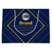 Grand Sac Cadeau Votre logo et modèle de design personnalisable (Devant)