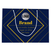 Grand Sac Cadeau Votre logo et modèle de design personnalisable (Dos)