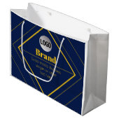 Grand Sac Cadeau Votre logo et modèle de design personnalisable (Devant Angle)