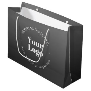 Grand Sac Cadeau Votre logo ou conception d'entreprise et texte mod