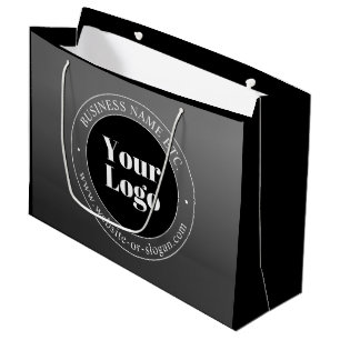 Grand Sac Cadeau Votre logo ou conception d'entreprise et texte mod