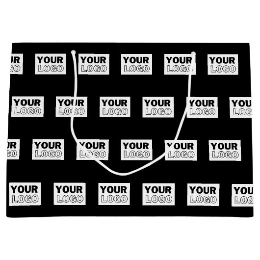 Grand Sac Cadeau Votre logo ou design | Fond de couleur modifiable  (Devant)