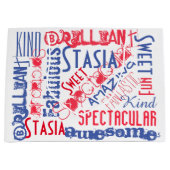 Grand Sac Cadeau Vous êtes impressionnants ! Blanc rouge et bleu (Devant)