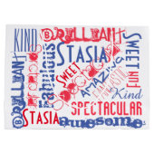 Grand Sac Cadeau Vous êtes impressionnants ! Blanc rouge et bleu (Dos)