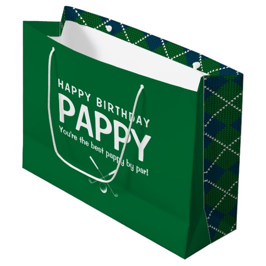 Grand Sac Cadeau Vous êtes le meilleur Pappy By Par Anniversaire Ca (Devant Angle)