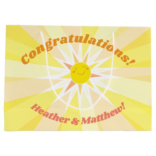 Grand Sac Cadeau Vous êtes ma Baby Shower Sunshine (Dos)