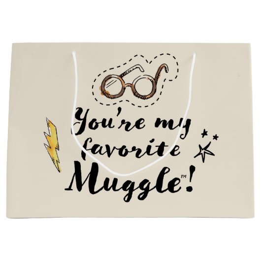 Grand Sac Cadeau Vous êtes My Favorite Muggle™ (Devant)