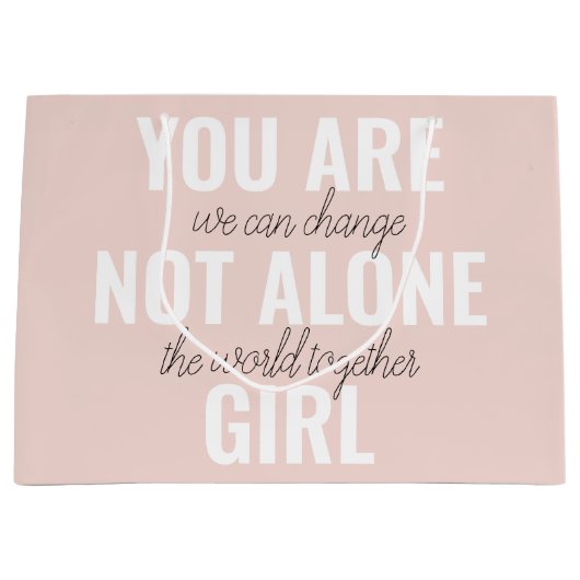 Grand Sac Cadeau Vous N'Êtes Pas Une Seule Fille Citation De Motiva (Devant)