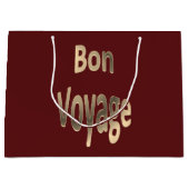 Grand Sac Cadeau Voyage de fève sur rouge foncé (Devant)