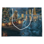 Grand Sac Cadeau Voyage festif de Noël au Labrador (Devant)