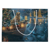 Grand Sac Cadeau Voyage festif de Noël au Labrador (Dos)