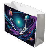 Grand Sac Cadeau voyage spatial (Dos Angle)