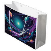 Grand Sac Cadeau voyage spatial (Devant Angle)