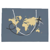 Grand Sac Cadeau Voyageons l'illustration du monde (Dos)