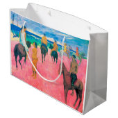 Grand Sac Cadeau Voyageurs sur la plage, Gauguin (Dos Angle)