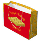 Grand Sac Cadeau Waffe Petit déjeuner copieux Anniversaire (Dos Angle)