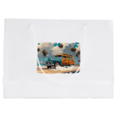 Grand Sac Cadeau Wagon classique en bois (Dos)