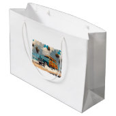 Grand Sac Cadeau Wagon classique en bois (Dos Angle)