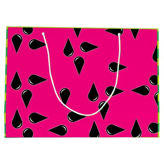 Grand Sac Cadeau Watermelon Imprimer Sac-cadeau Pink and Green Part (Dos)