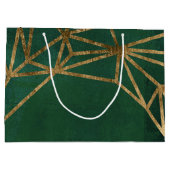 Grand Sac Cadeau Web Gold et Green Jungle (Dos)