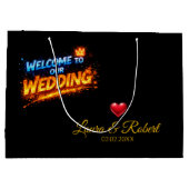 Grand Sac Cadeau Wedding Welcome Sign – Personalized Names & Date (Dos)