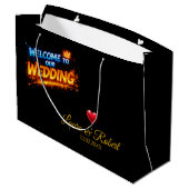 Grand Sac Cadeau Wedding Welcome Sign – Personalized Names & Date (Dos Angle)
