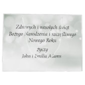 Grand Sac Cadeau Wesołych świąt Merry Christmas Card Pologne Père N (Dos)