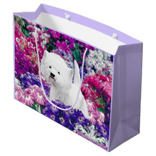 Grand Sac Cadeau West Highland White Terrier Peinture Chien Art