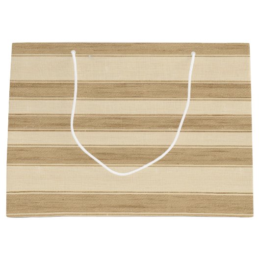 Grand Sac Cadeau Western Farm Crem Stripes Anniversaire (Devant)