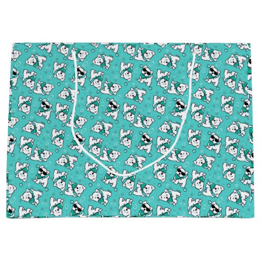 Grand Sac Cadeau Westies Cutieface KiniArt (Devant)