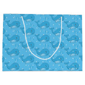 Grand Sac Cadeau Whale Blue Baby Polka (Dos)