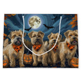 Grand Sac Cadeau Wheaten Terrier Halloween Éffrayant (Devant)