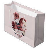 Grand Sac Cadeau Whimsical Carousel Horse Image (Devant Angle)