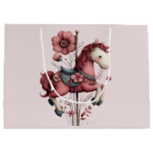 Grand Sac Cadeau Whimsical Carousel Horse Image (Dos)