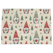 Grand Sac Cadeau Whimsical Christmas Gnome Gift Bag (Devant)