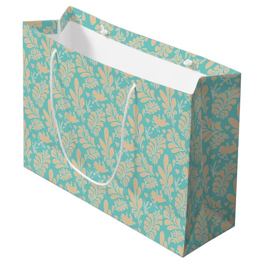 Grand Sac Cadeau Whimsical Pastel Floral Valentine (Devant Angle)
