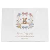 Grand Sac Cadeau Whimsical Teddy Bear Baby Shower Gift Carrier (Devant)