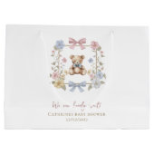 Grand Sac Cadeau Whimsical Teddy Bear Baby Shower Gift Carrier (Dos)