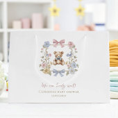 Grand Sac Cadeau Whimsical Teddy Bear Baby Shower Gift Carrier