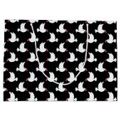 Grand Sac Cadeau White Bird Breast Cancer Awareness Pattern (Dos)