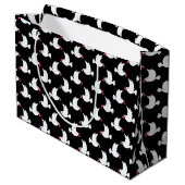 Grand Sac Cadeau White Bird Breast Cancer Awareness Pattern (Dos Angle)